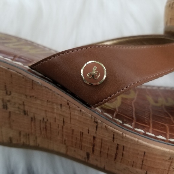 Sam Edelman Romy Cork Wedges 8 - Picture 4 of 5